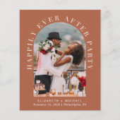 Arch Foto QR Code Terracotta Ontvangst Uitnodiging (Voorkant)