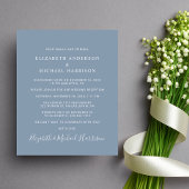 Arch Foto Stoffig Blauw Bruiloft Receptie Uitnodig