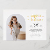 Arch Foto Verjaardag Uitnodiging Landschap Goud (Voorkant)