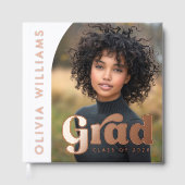 Arch foto wit retro afstudeerder afstuderen gastenboek (Voorkant)