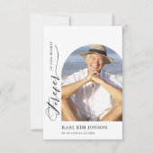 Arch fotokalligrafie script sympathie begrafenis bedankkaart (Voorkant)