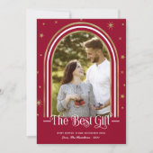 Arch Frame Noël Grossesse Faire-part (Devant)