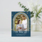 Arch Frame Noël Grossesse Faire-part (Debout devant)