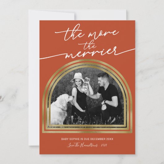 Arch Frame Noël Grossesse Faire-part (Devant)