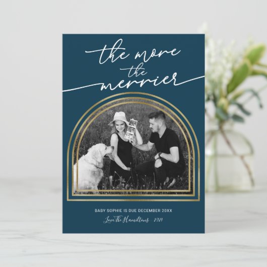 Arch Frame Noël Grossesse Faire-part (Debout devant)