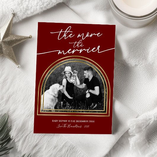 Arch Frame Noël Grossesse Faire-part