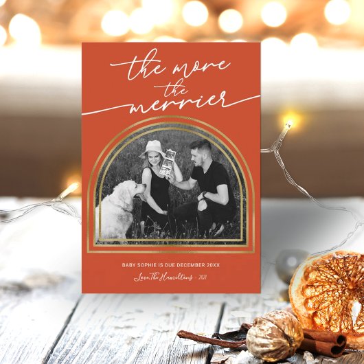 Arch Frame Noël Grossesse Faire-part