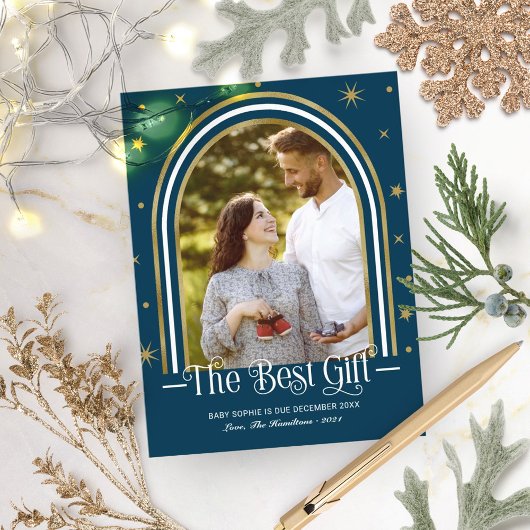 Arch Frame Noël Grossesse Faire-part