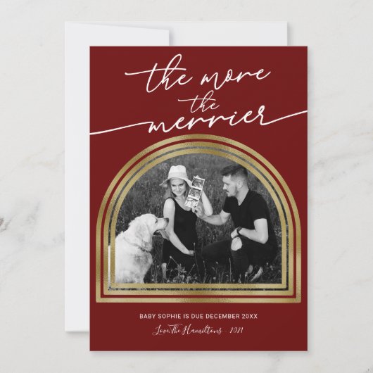 Arch Frame Noël Grossesse Faire-part (Devant)