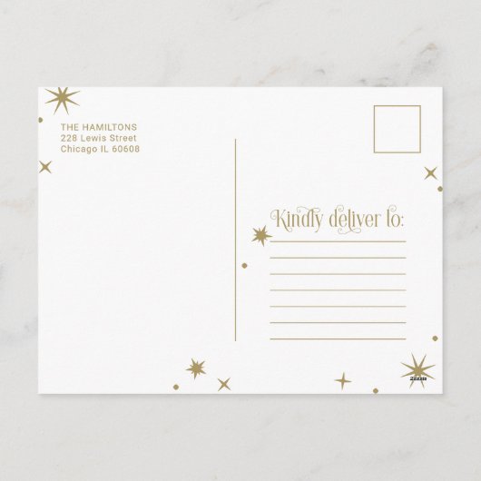 Arch Frame Noël Grossesse Faire-part (Dos)