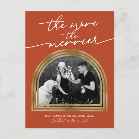 Arch Frame Noël Grossesse Faire-part (Devant)