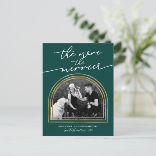 Arch Frame Noël Grossesse Faire-part (Debout devant)