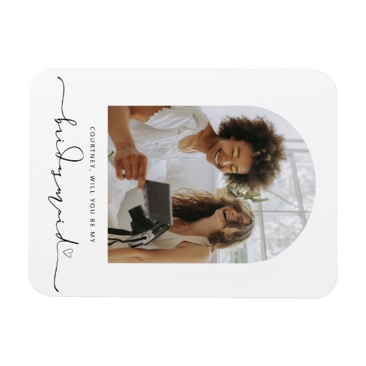 Arch Frame Will You be my Bridesmaid Magnet (Horizontal)