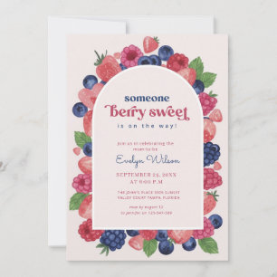 Arch Fruit Watercolor Bessen Baby Shower Kaart