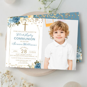 Arch Gold Dusky Blue Floral First Community Foto Kaart