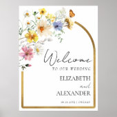 Arch Gold fleur sauvage | Affiche de bienvenue Mar (Devant)