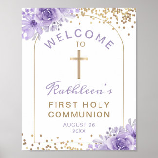 Arch Gold Paars Floral First Community Welkom Poster