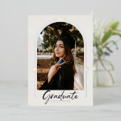 Arch Graduation Faire-part Silv Foil Invitation (Debout devant)