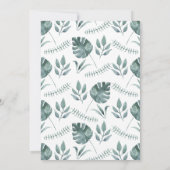 Arch Green Foliage Lion Baby shower Kaart (Achterkant)