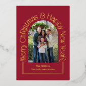 Arch Greeting VÉRITABLE FOIL Carte de Noël (Recto)