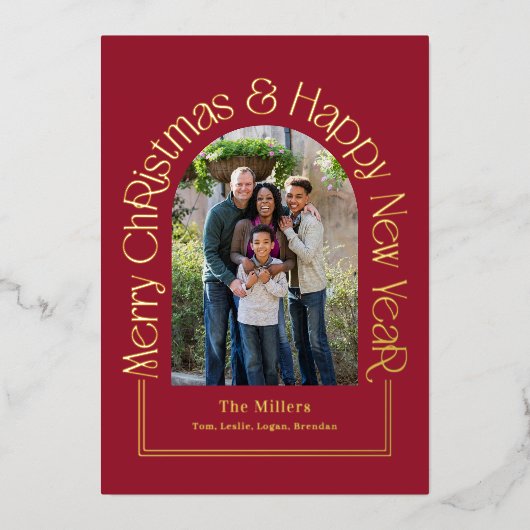 Arch Greeting VÉRITABLE FOIL Carte de Noël (Recto)