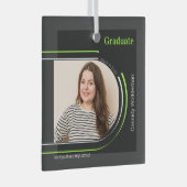 Arch Grey Green Photo Afstuderen Glas Ornament (Voorkant Rechts)