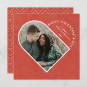 Arch Heart Saint Valentin Carte photo - Rouge (Devant / Derrière)