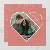 Arch Heart Saint Valentin Carte photo - Saumon (Devant / Derrière)