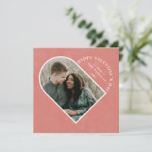 Arch Heart Saint Valentin Carte photo - Saumon (Debout devant)