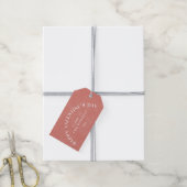 Arch Heart Valentijnsdag Foto Gift Label - Zalm Cadeaulabel (Met Touw)