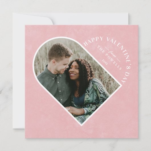 Arch Heart Valentine's Day Carte photo - Rose (Devant)