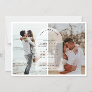 Arch kalender foto Save the Date magneet Magnetische Uitnodiging