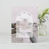 Arch kalender foto Save the Date uitnodiging (Staand voorkant)