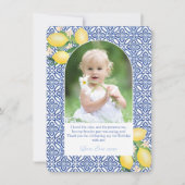Arch Lemons Girl Birthday Foto Bedankkaart (Voorkant)