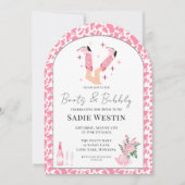 Arch Lijst Cowboy Boots & Bubbly Vrijgezellenfeest Kaart (Voorkant)