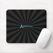 Arch Linux cool Black Starburst Muismat (Met muis)