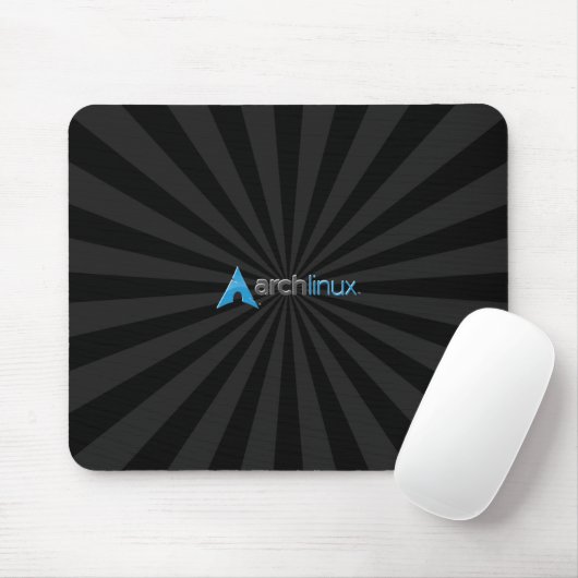 Arch Linux cool Black Starburst Muismat (Met muis)