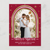 Arch Marié & Joyeux Faire-part Mariage de vacances (Devant)