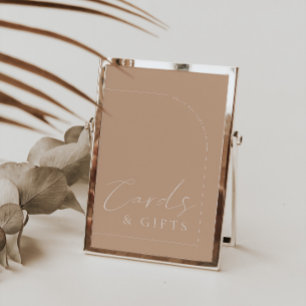 Arch Minimalist Tan Kaarten & Gifts Wedding Sign