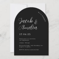 Arch Modern Black Engagement Party