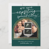 Arch moderne Noël Grossesse Faire-part (Devant)