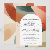 Arch moderne Terracotta Sage Couples Invitation do (Devant / Derrière)