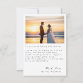 Arch Neutral Luxe Wedding Bedankkaart (Achterkant)