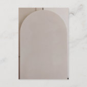 Arch Neutral Luxe Wedding QR Code Informatiekaartje (Achterkant)