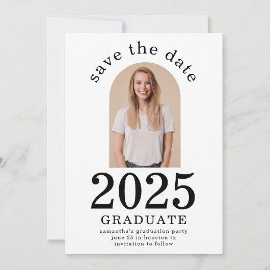Arch Photo Afstuderen 2025 afstudeerfeest Save The Date (Voorkant)