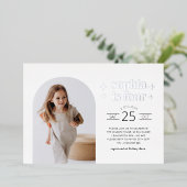 Arch Photo Anniversaire Invitation Paysage Argent (Debout devant)