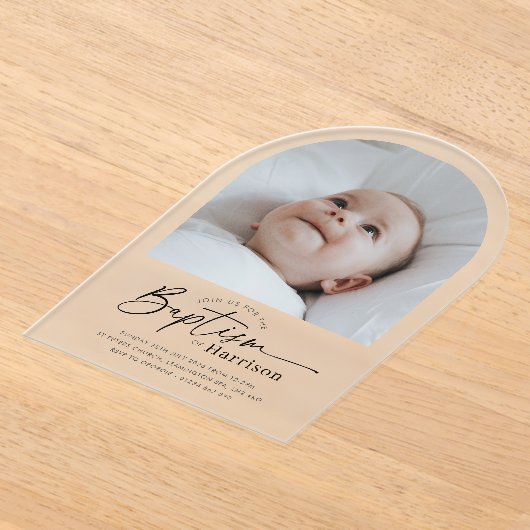 Arch Photo Baptism Invitation (Poser)