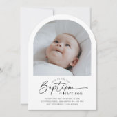 Arch Photo Baptism Invitation Kaart (Voorkant)