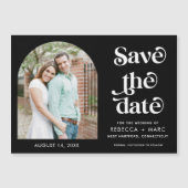 Arch Photo Black White Wedding Save the Date (Voorkant)