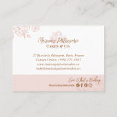 Arch Photo Floral Cupcake Thank You Promo Bakery Kortingskaartje (Achterkant)